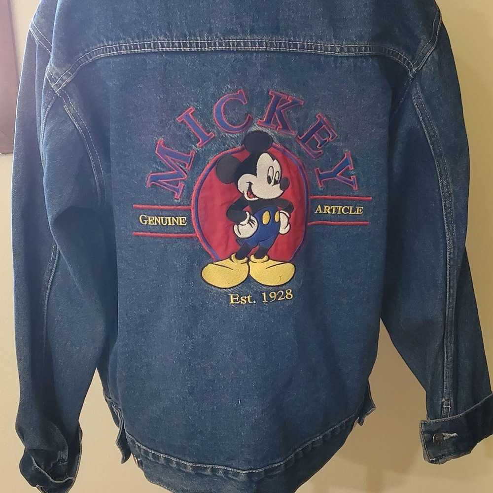 Mickey Mouse Disney Denim Jacket grandmacore teacher cartoon Character Y2K